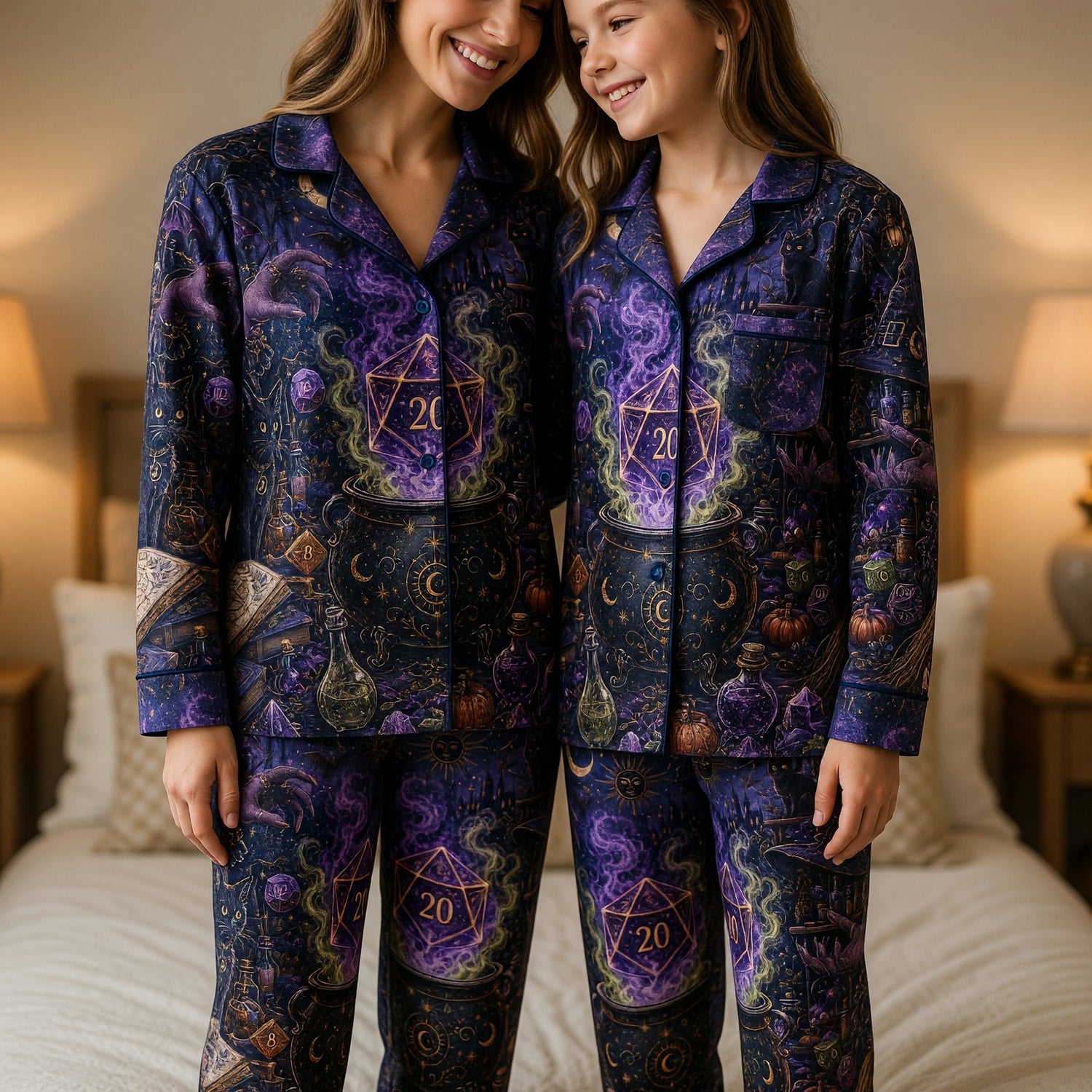 Fantasy Dungeon Witch Thick Pajama Set - Fantasy RPG Nightwear