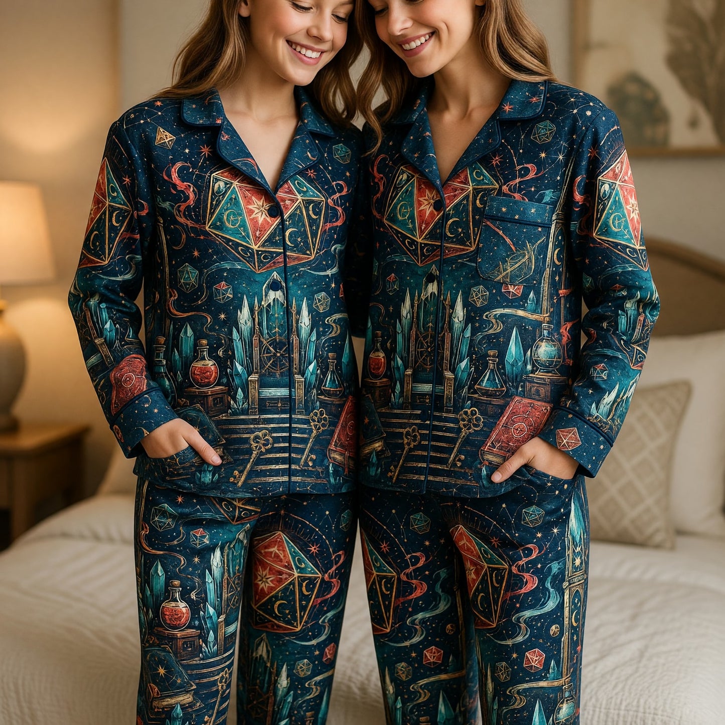 Fantasy Dungeon D20 Pajama Set - Fantasy RPG Sleepwear