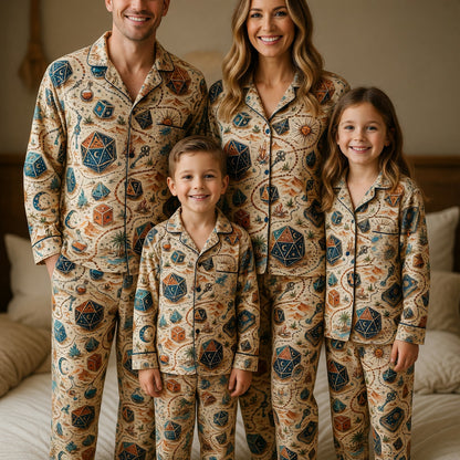 Dice Desert Adventure Thick Pajama Set - Fantasy RPG Sleepwear