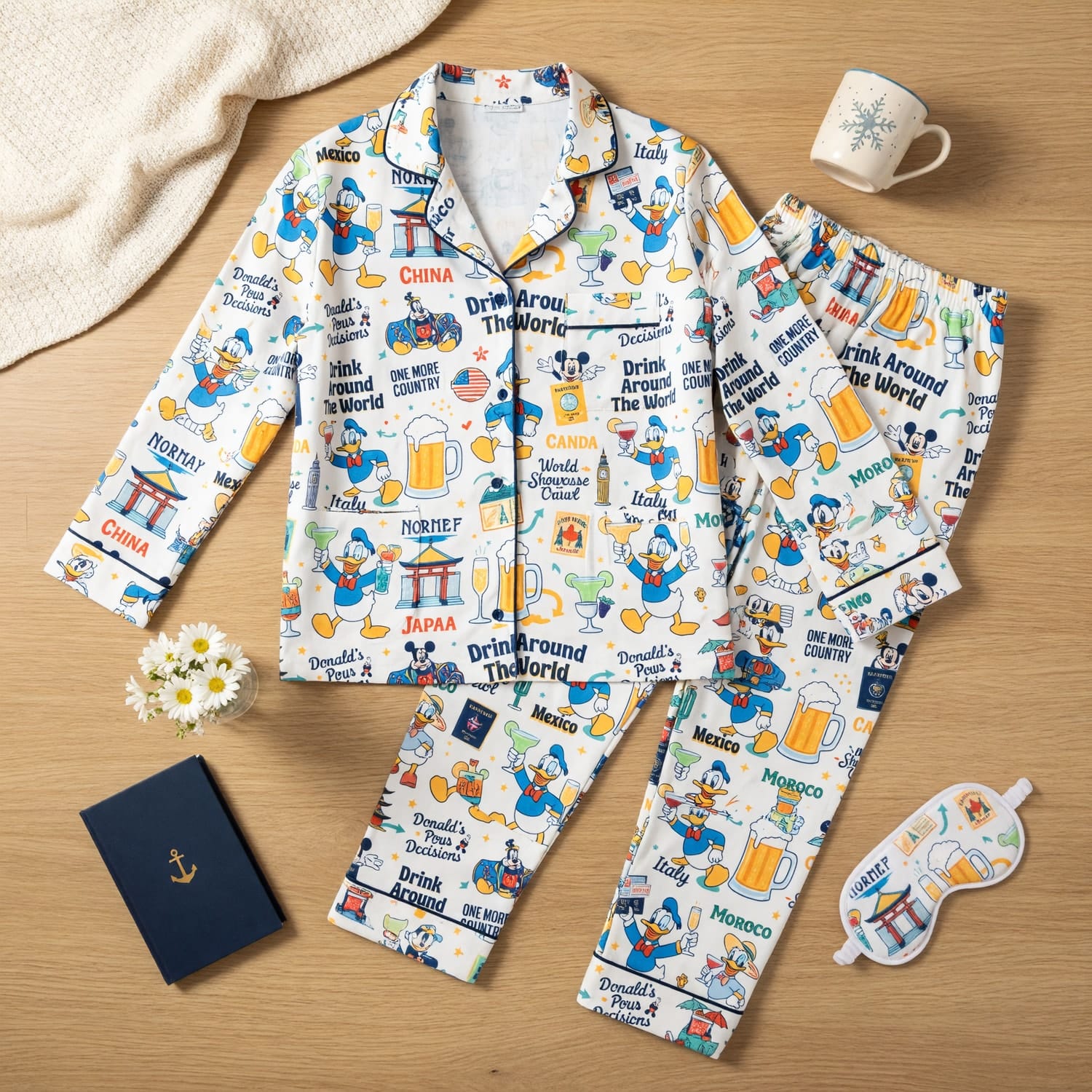 Duck Drink Around The World Pajama Set