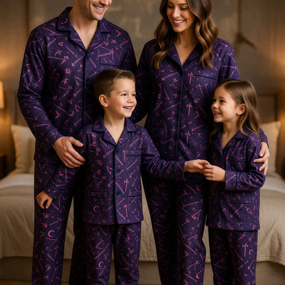 Fantasy Weapons Thick Pajama Set - Dark Medieval RPG Sleepwear
