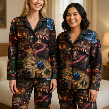 Mimic Christmas Pajama Set - RPG Dice Holiday Sleepwear