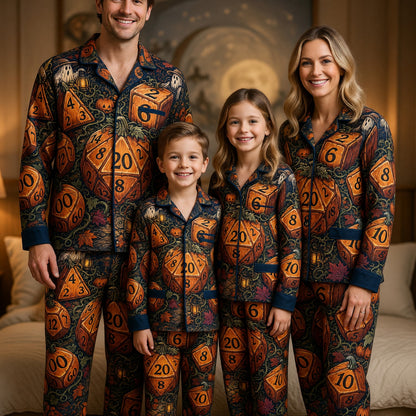 Halloween Dice Thick Pajama Set - Spooky RPG Sleepwear
