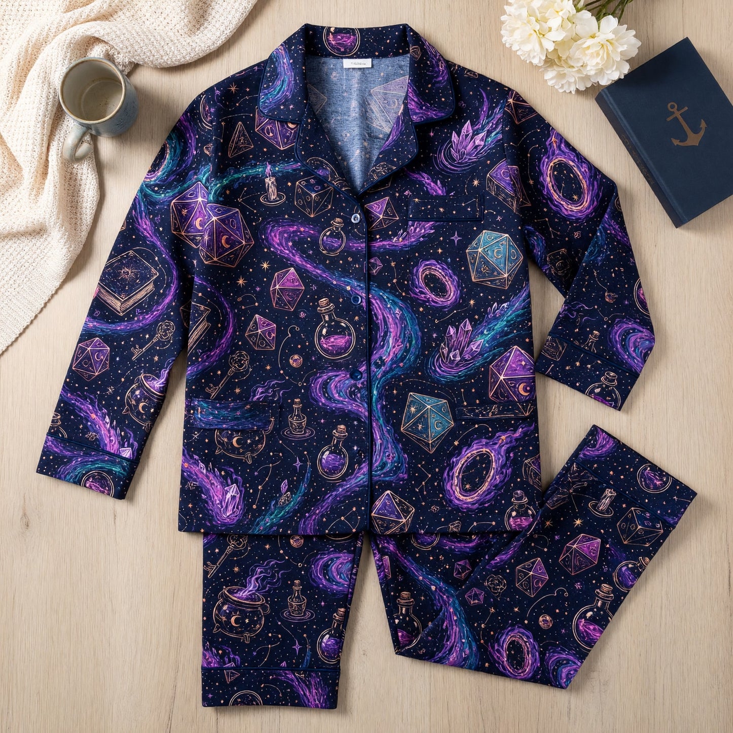Dice Pajama Set - Mystic Potion Crystal Wizard Fantasy RPG