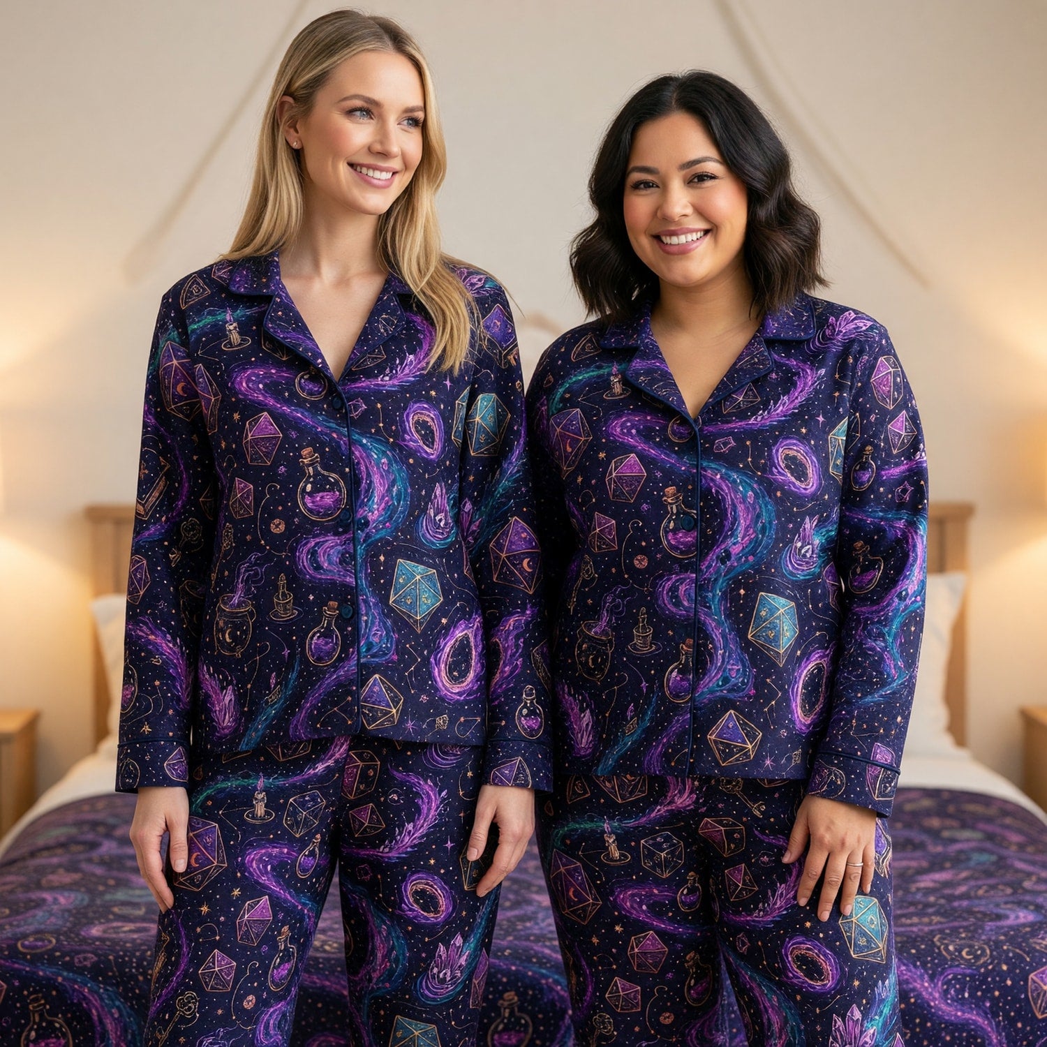 Dice Pajama Set - Mystic Potion Crystal Wizard Fantasy RPG