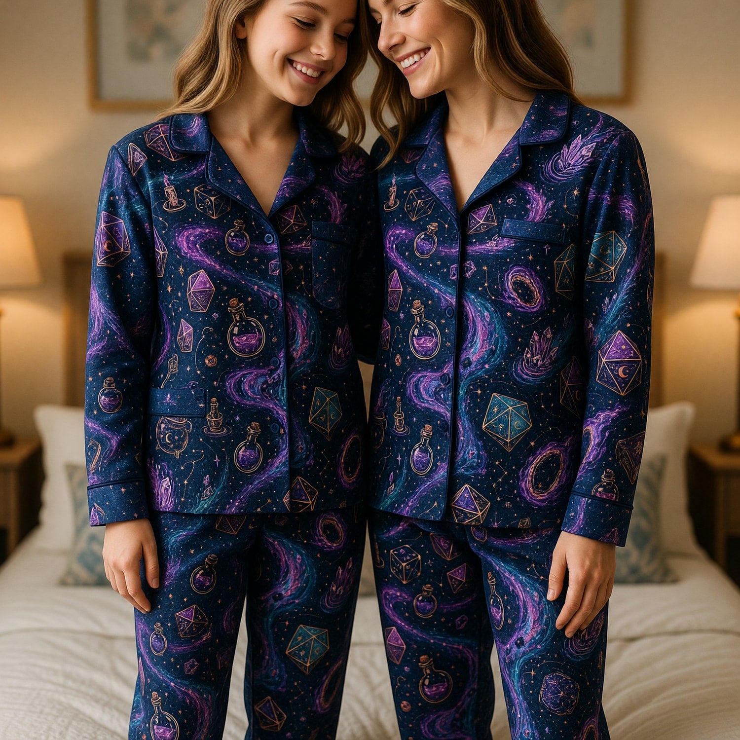 Dice Pajama Set - Mystic Potion Crystal Wizard Fantasy RPG