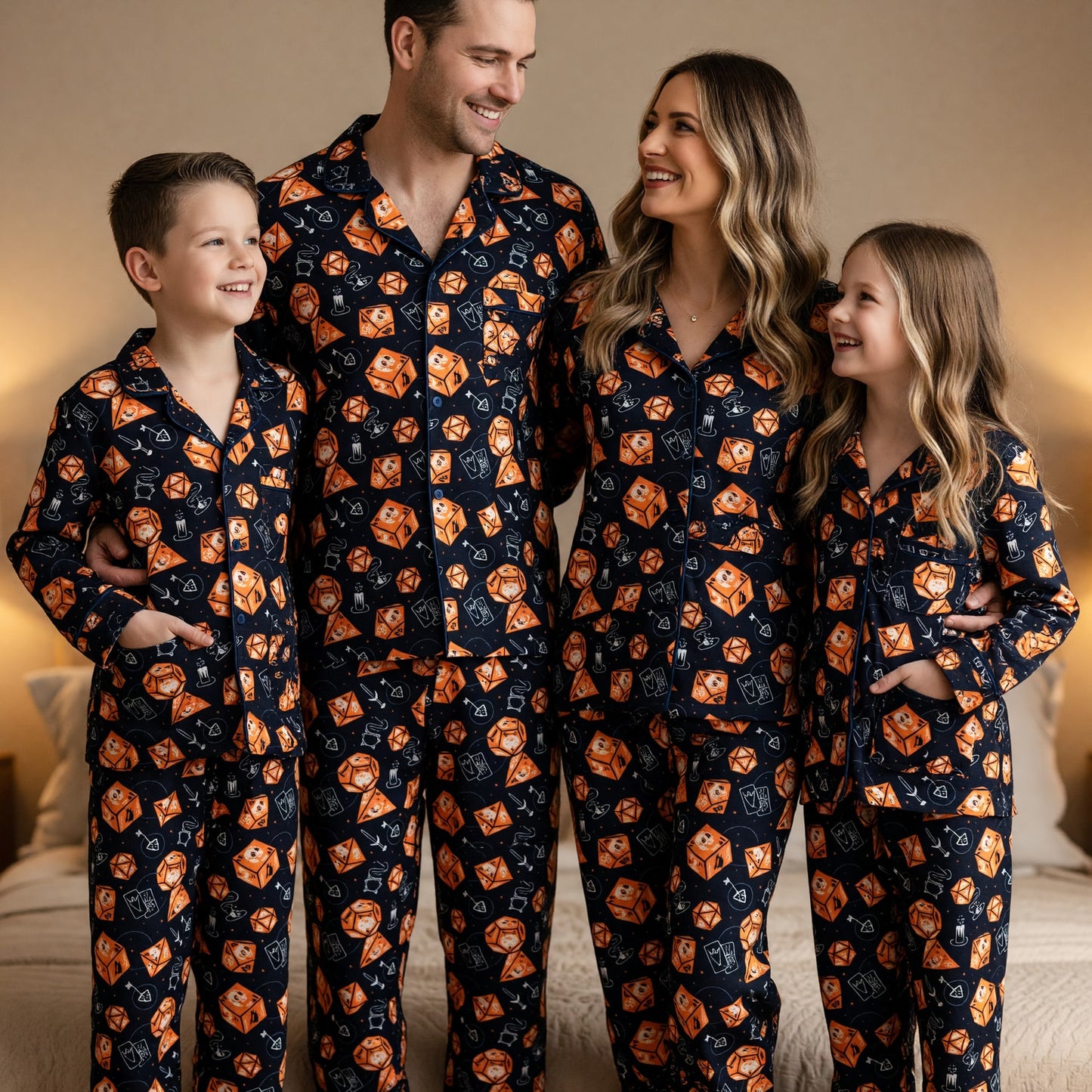 Fantasy Dungeon Dice Thick Pajama Set - Fantasy RPG Sleepwear