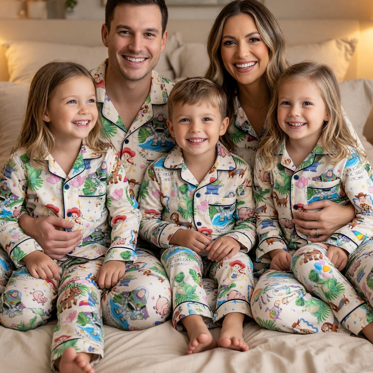 Toy Friends You've Got A Friend In Me Thick Pajama Set - Tropical Character Print