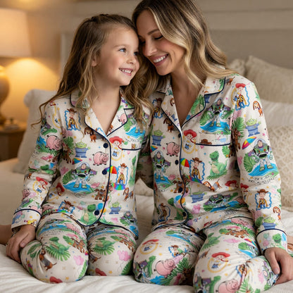 Toy Friends You've Got A Friend In Me Thick Pajama Set - Tropical Character Print