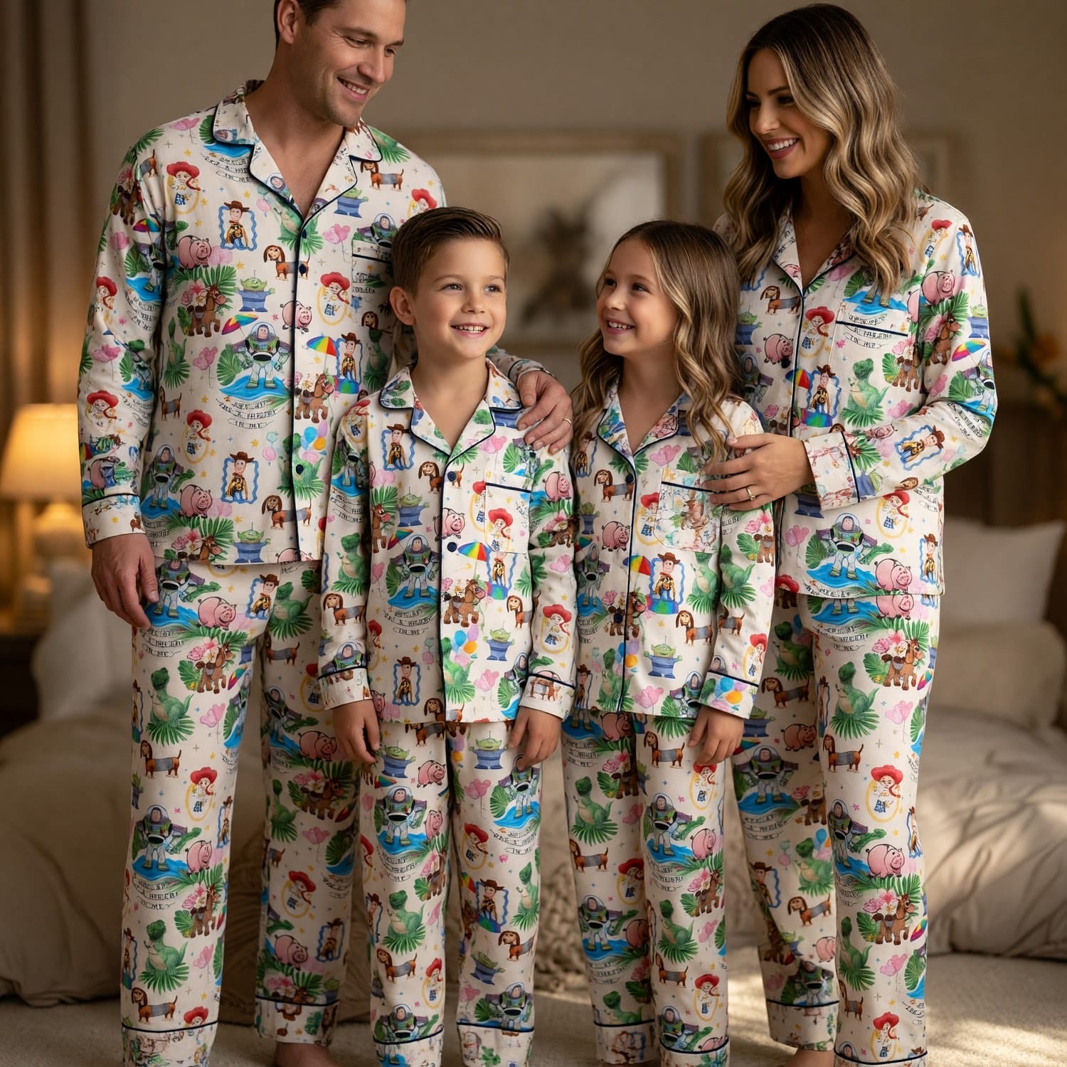 Toy Friends You've Got A Friend In Me Thick Pajama Set - Tropical Character Print