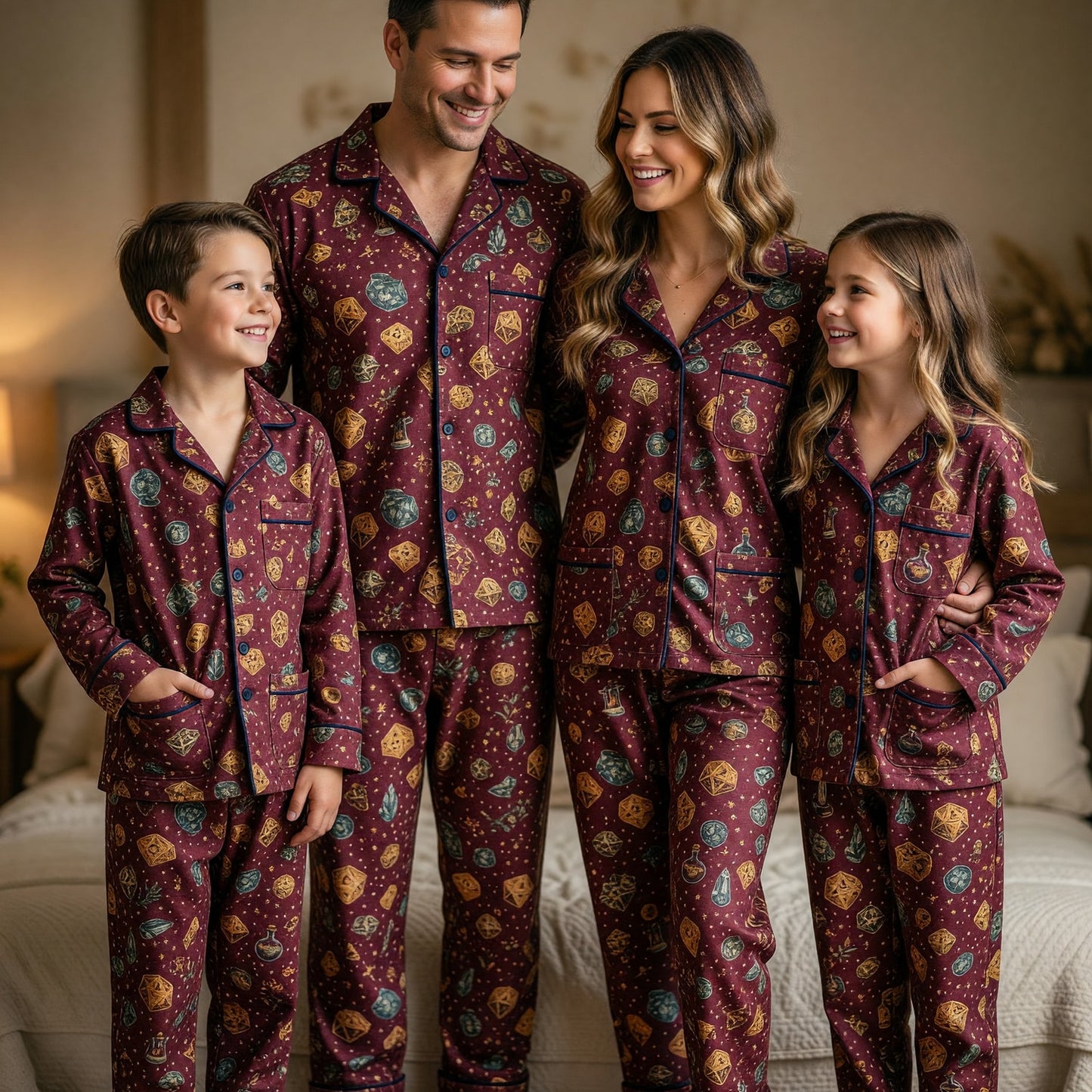 Witch Thick Pajama Set - Mystic Dice Pattern