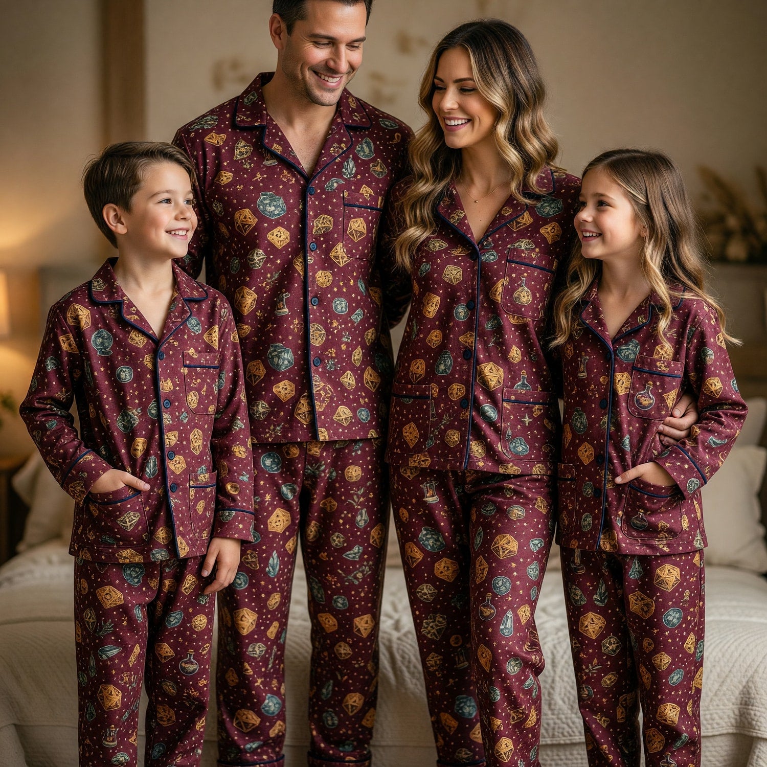 Witch Thick Pajama Set - Mystic Dice Pattern