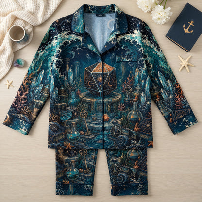 Fantasy D20 Mystic Thick Pajama Set - Celestial Ocean Dice
