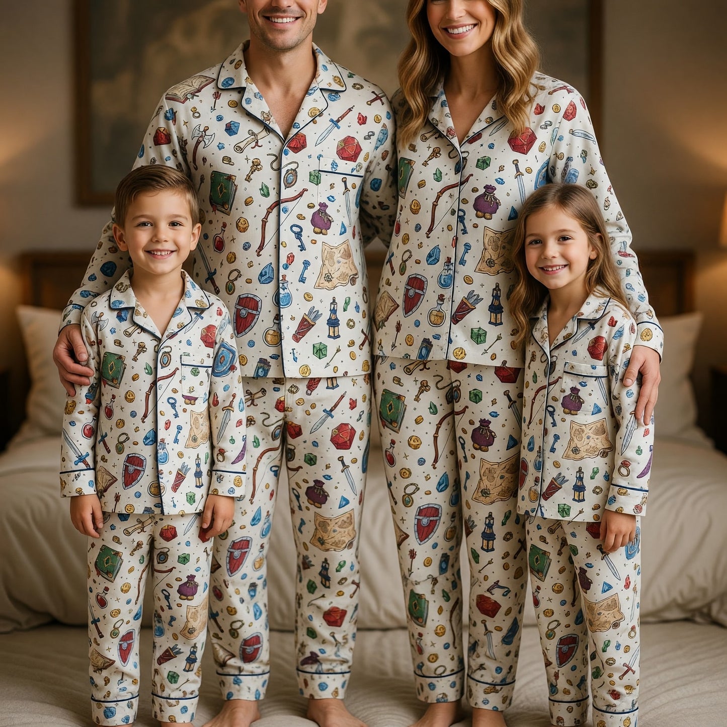 Fantasy Dungeon Thick Pajama Set - RPG Fantasy Gamer Sleepwear