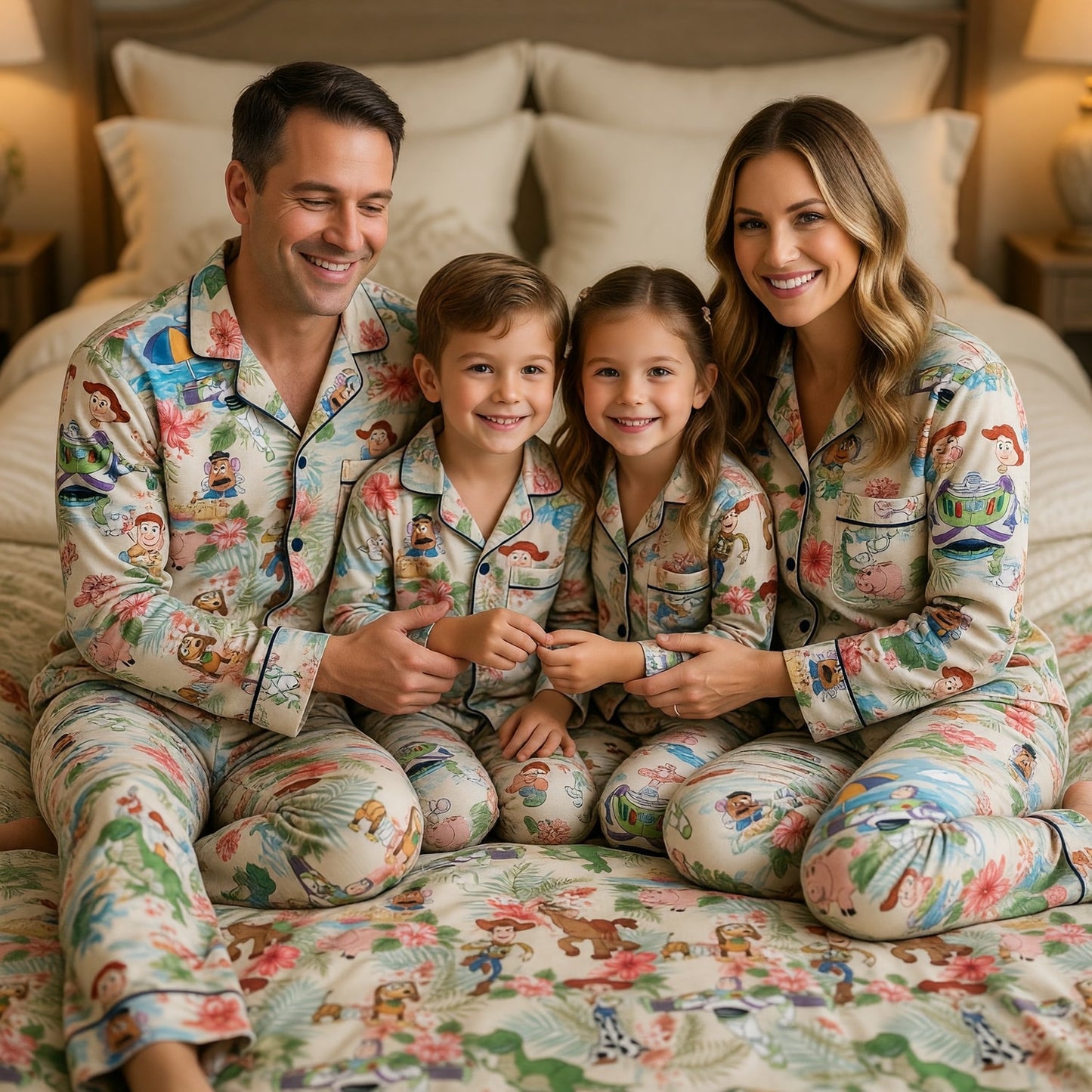 Toy Friends Tropical Thick Pajama Set - Hawaiian Sleepwear