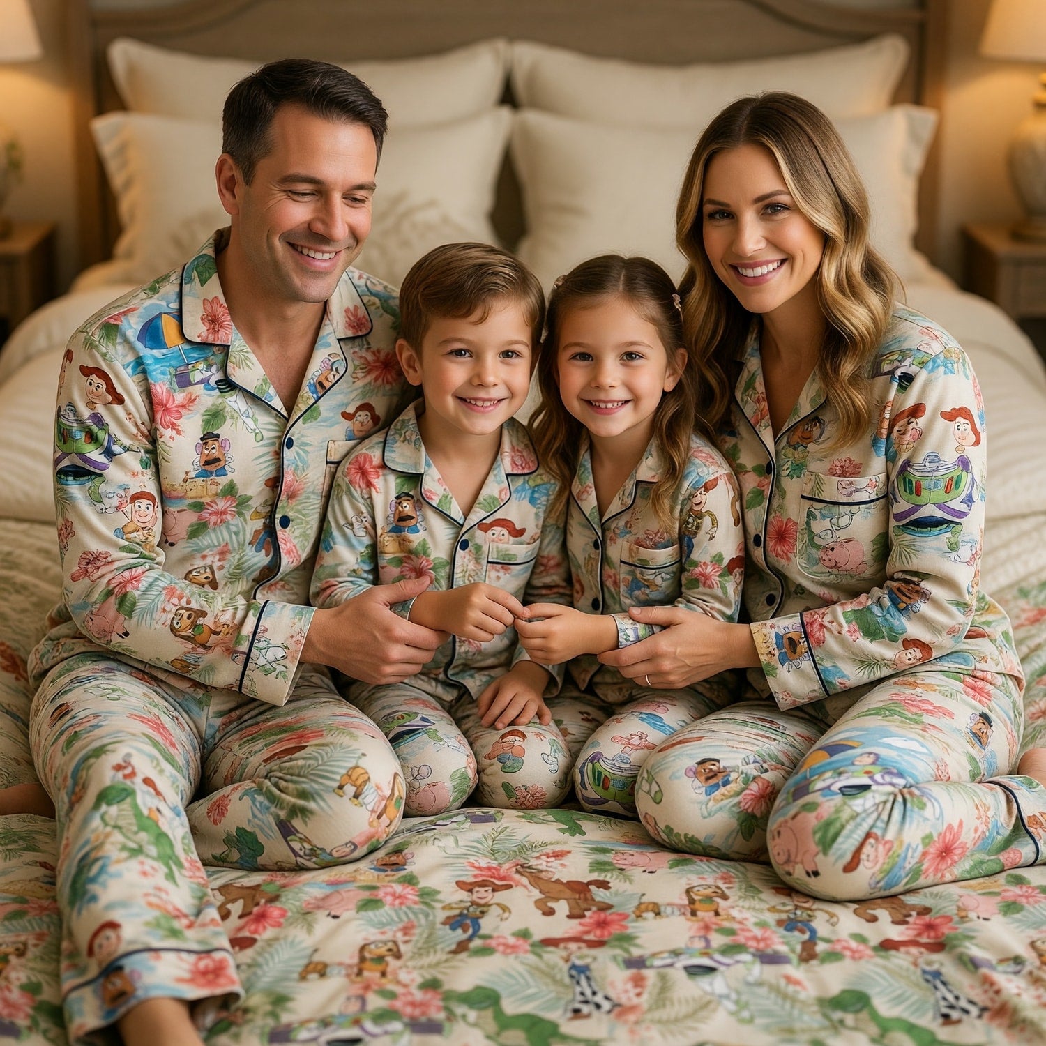 Toy Friends Tropical Thick Pajama Set - Hawaiian Sleepwear