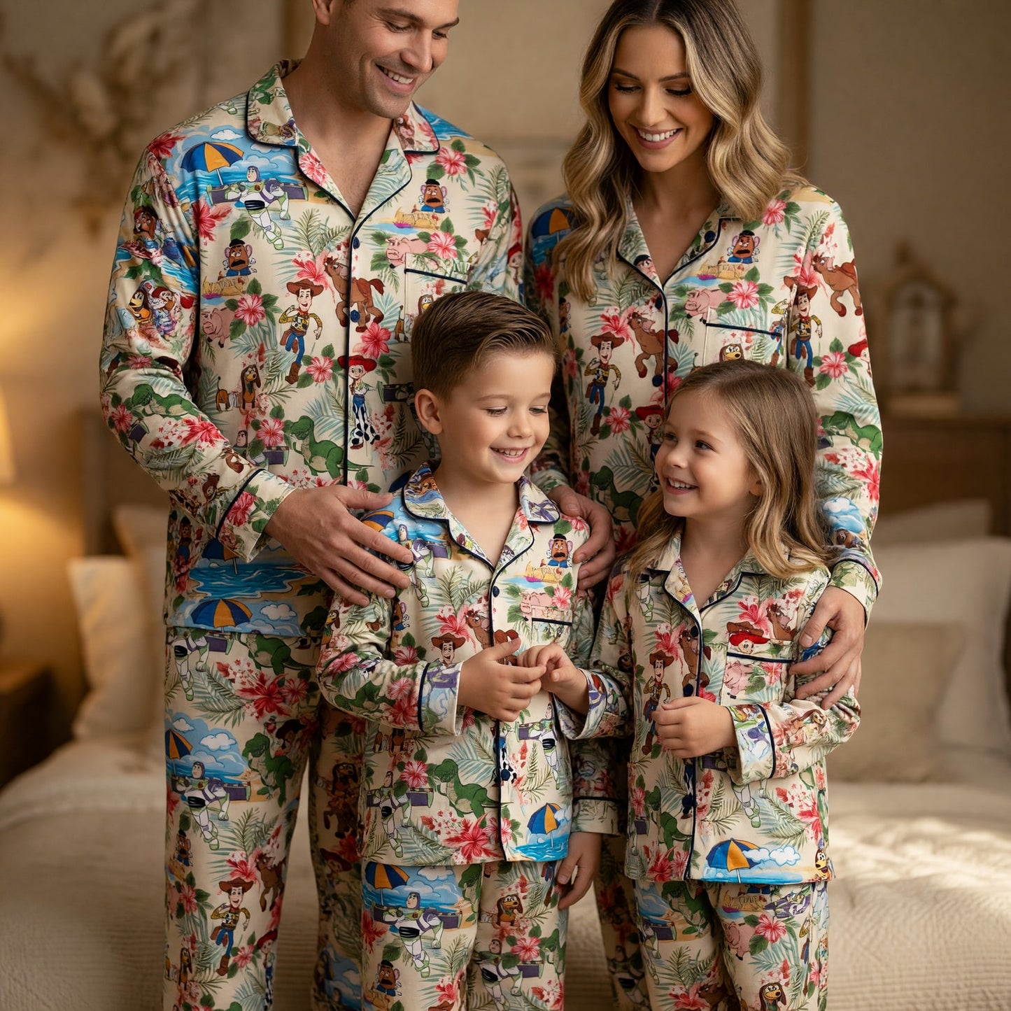 Toy Friends Tropical Thick Pajama Set - Hawaiian Sleepwear