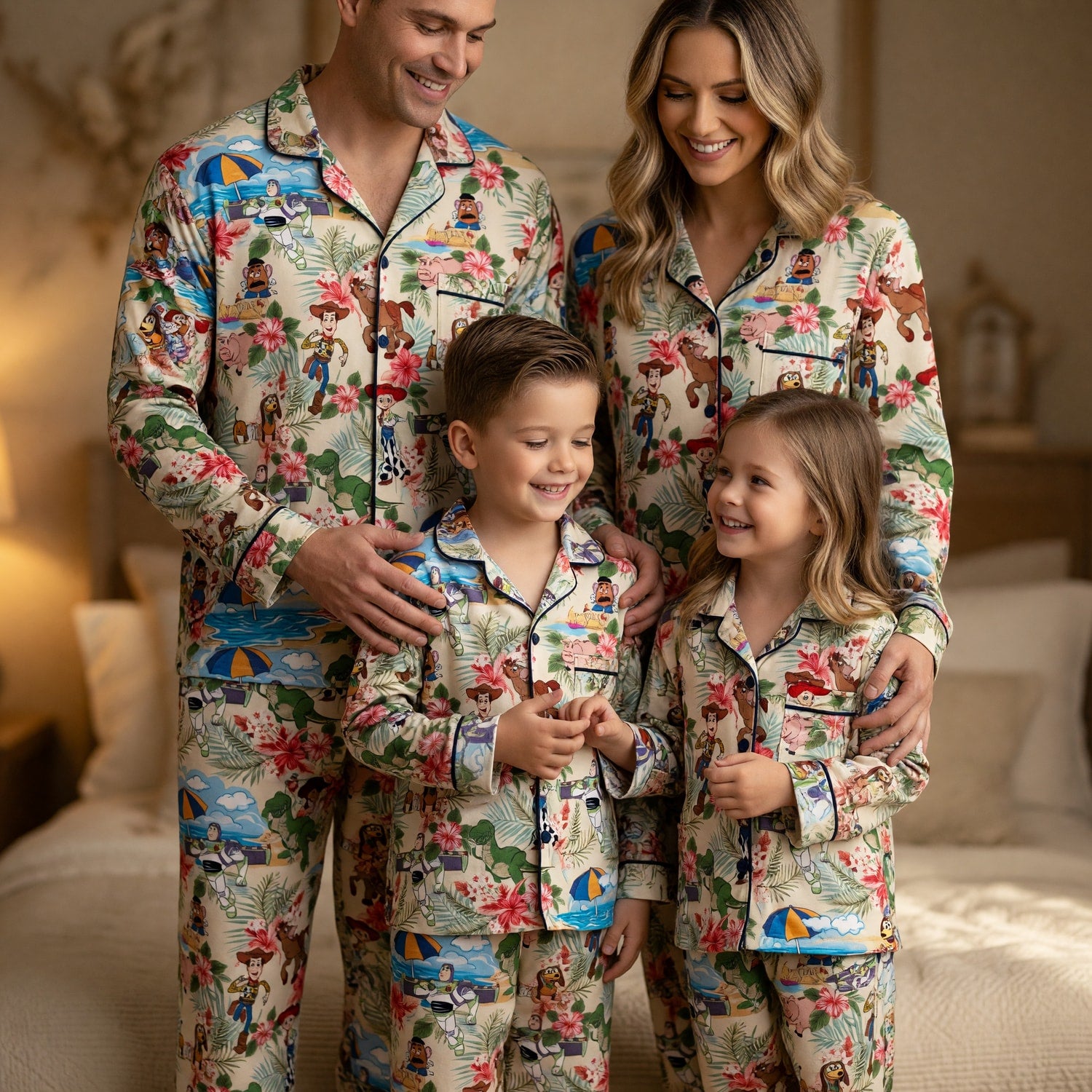 Toy Friends Tropical Thick Pajama Set - Hawaiian Sleepwear