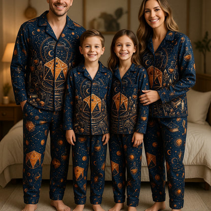 Celestial D20 Thick Pajama Set - Mystic Witchcraft Nightwear