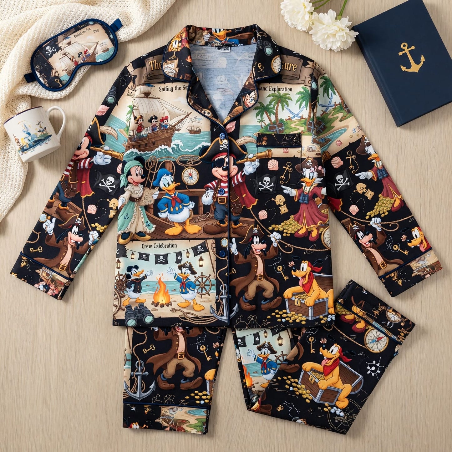 Mouse Pirate Thick Pajama Set - Treasure Adventure Sleepwear