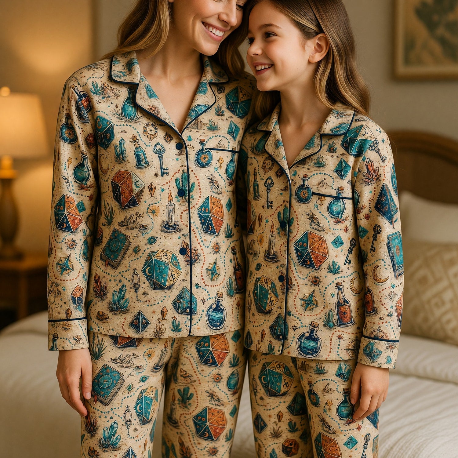 Dice Mystic Thick Pajama Set - Fantasy RPG Nightwear