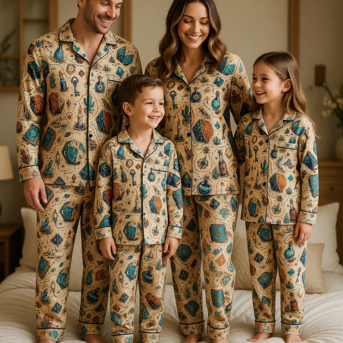 Dice Mystic Thick Pajama Set - Fantasy RPG Nightwear
