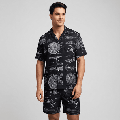 Galactic Spaceship Premium Hawaiian Shirt - Men's Aloha