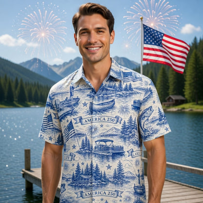 America 250 Lake Life Premium Hawaiian Shirt - Patriotic Apparel - HW3QYKF001