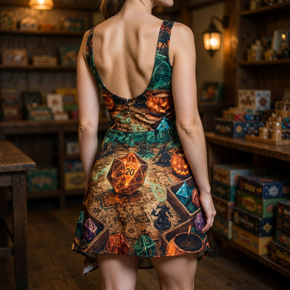 Halloween Dice Jumpsuit Skirt - Fantasy RPG Tabletop Gamer