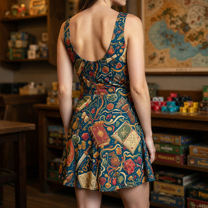 Fantasy Dungeon Dice Jumpsuit Skirt - Fantasy RPG Gamer Apparel
