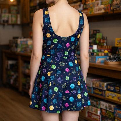 Dice Pattern Jumpsuit Skirt - Tabletop RPG Gamer Apparel