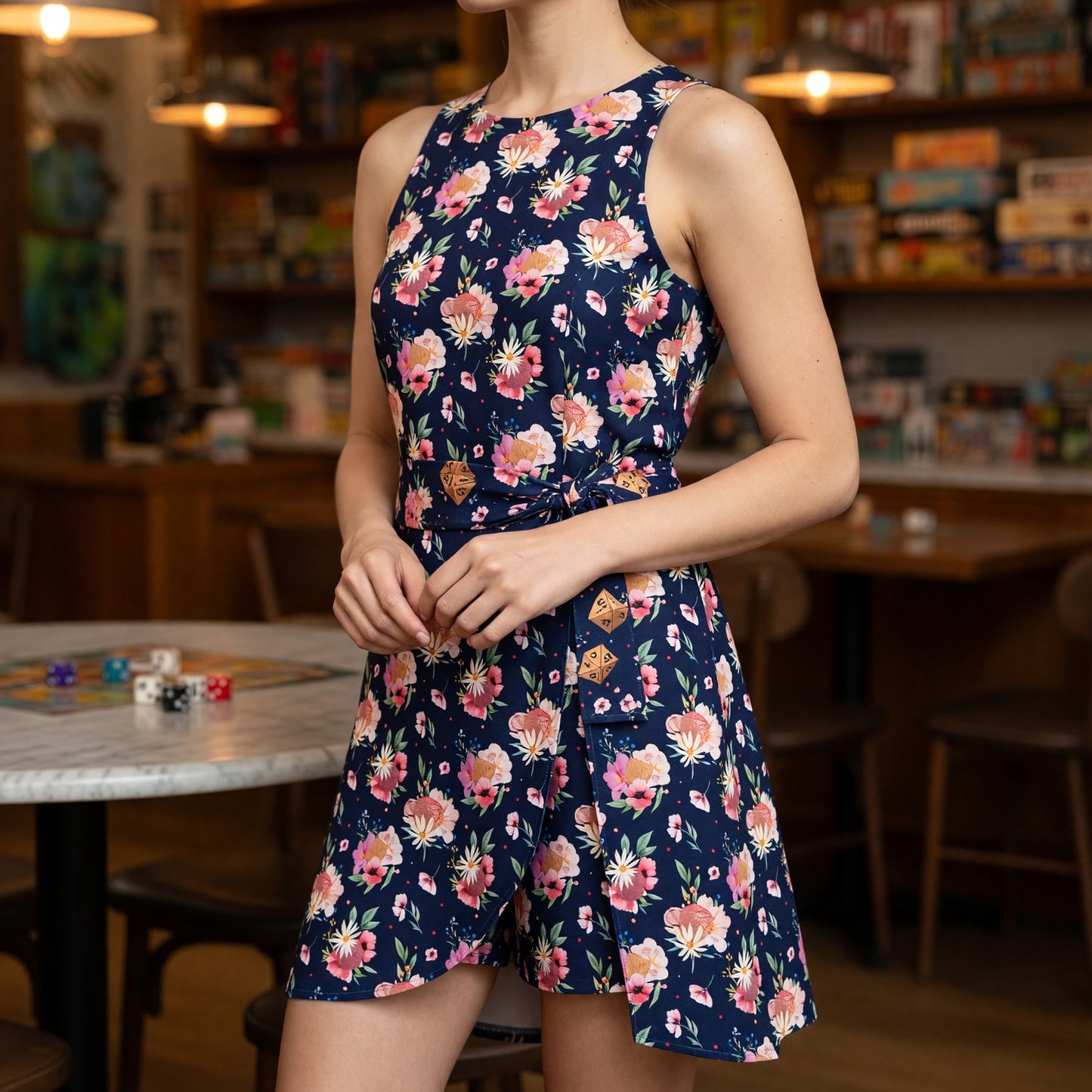 Fantasy Dungeon Floral Jumpsuit Skirt - Tabletop RPG Streetwear