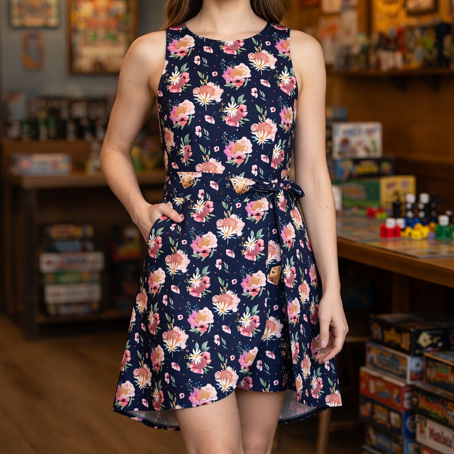 Fantasy Dungeon Floral Jumpsuit Skirt - Tabletop RPG Streetwear