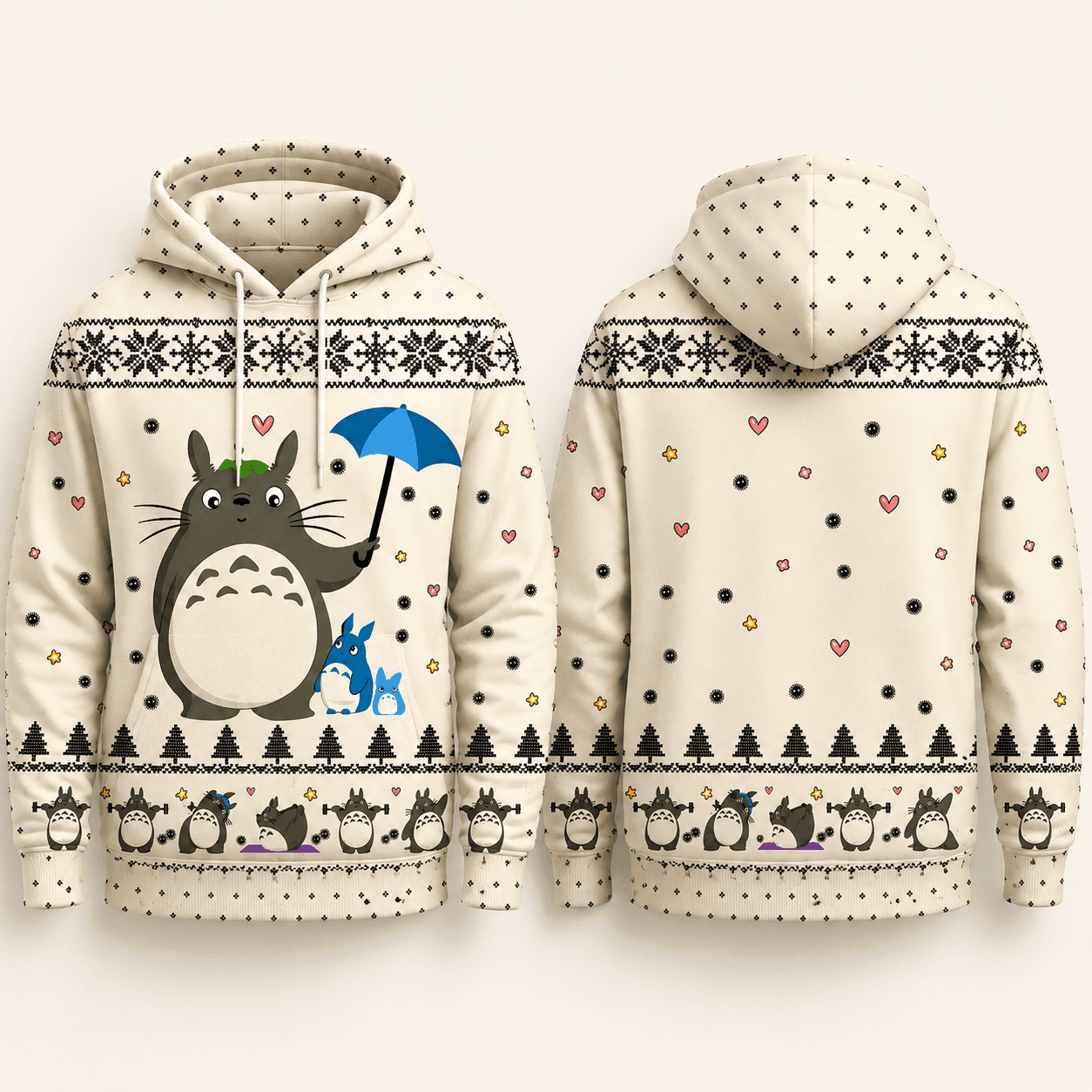 Forest Spirit Winter Wonderland All Over Print Hoodie - Anime Fan Apparel