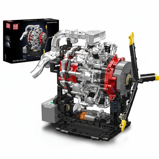 Mould King 10211 - Motorized Radial Aviation Engine Building Set