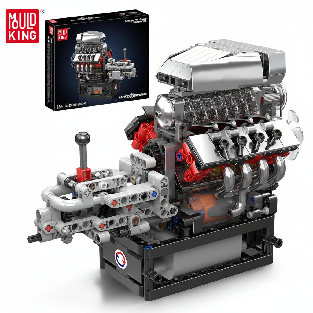 Mould King 10225 Motorized V8 Engine