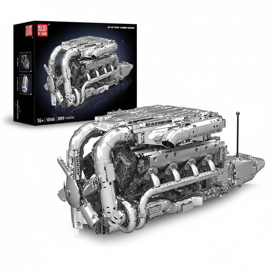 Mould King 10168 V8 Tmin-Turbo Engine