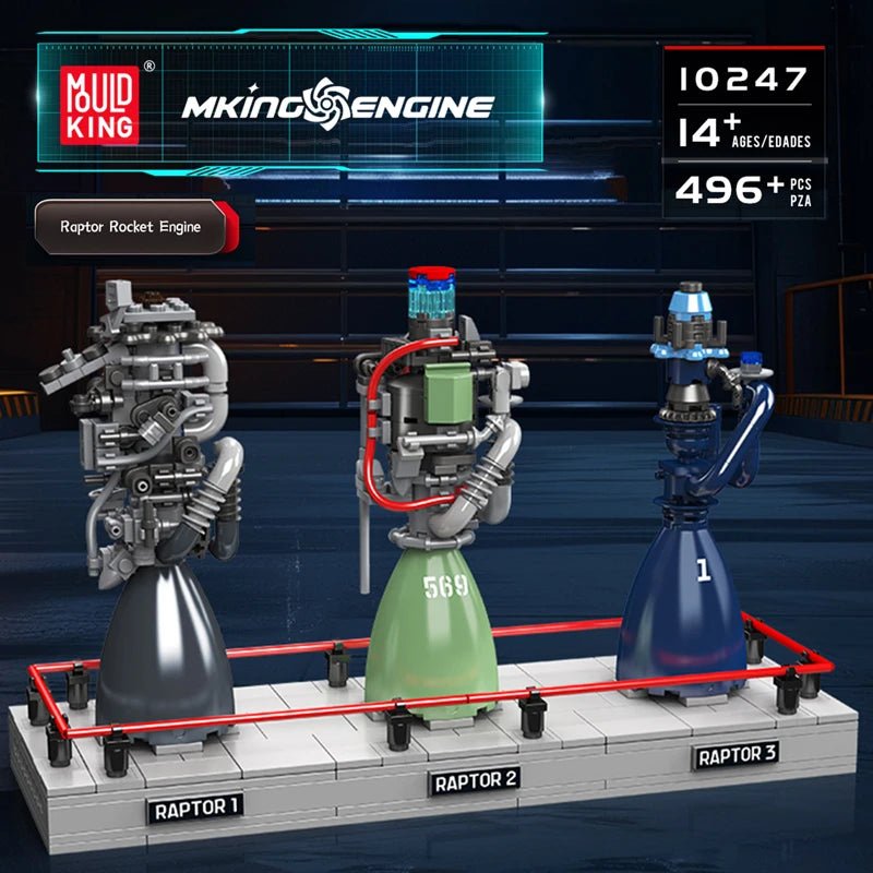 Mould King 10247 Raptor Rocket Engine - Technical Building Block Kit