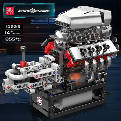 Mould King 10225 Motorized V8 Engine