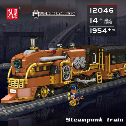 Mould King 12046 Steampunk RC Train - Building Block Set
