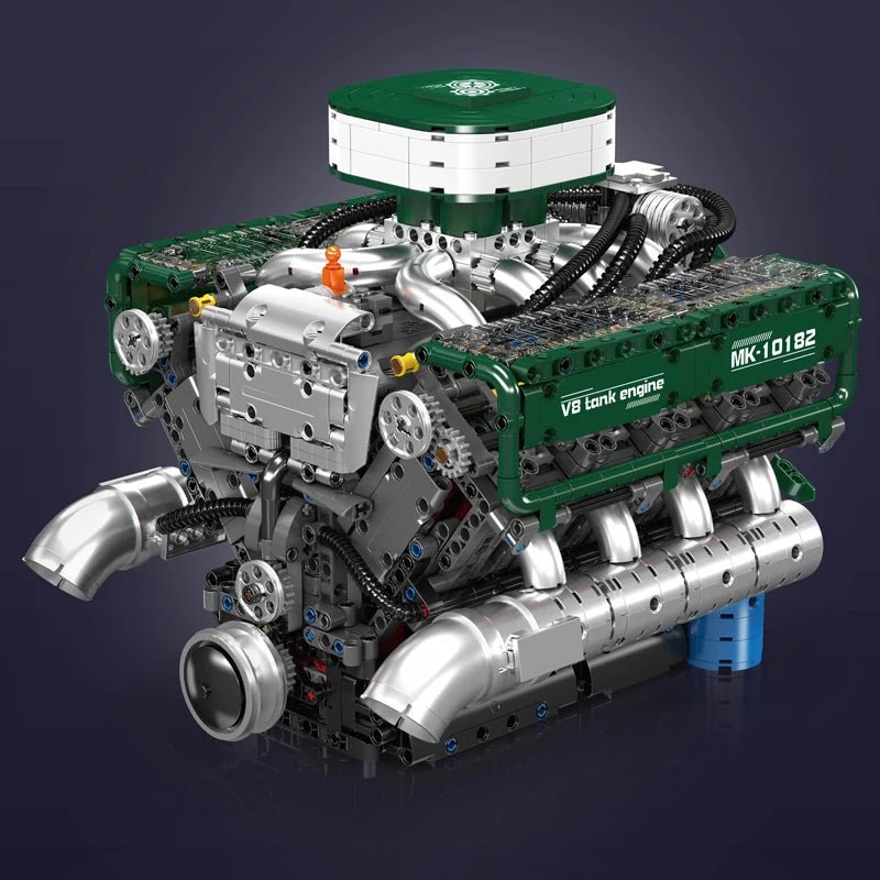 Mould King 10182 Motorized V8 Tank Engine