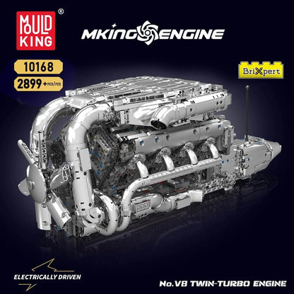 Mould King 10168 V8 Tmin-Turbo Engine