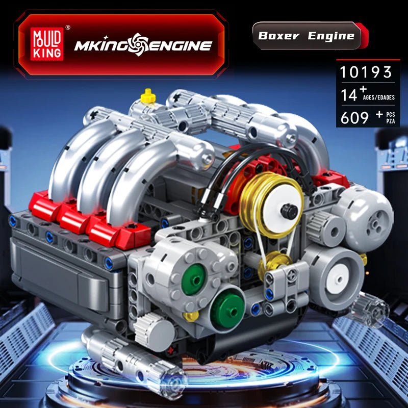 Mould King 10193 Motorized Boxer Engine Block Building Set