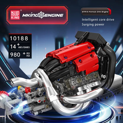 Mould King 10188 STR 13 F1 Engine - Technical Building Block Set