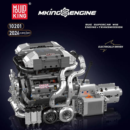 Mould King 10201 W16 Supercar Engine