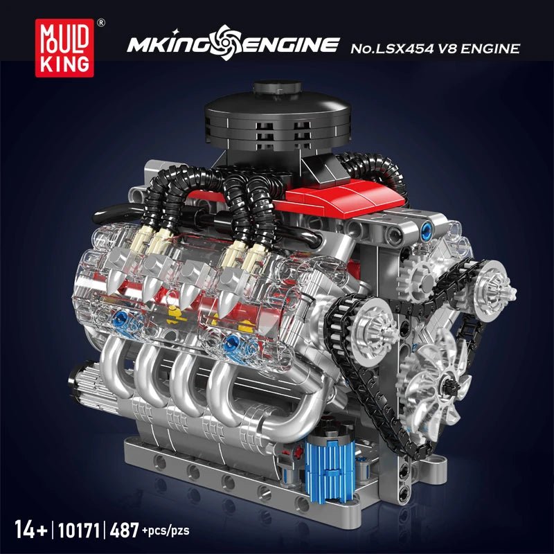 Mould King 10171 - Motorized V8 Engine Building Kit