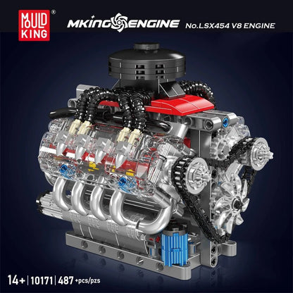 Mould King 10171 - Motorized V8 Engine Building Kit