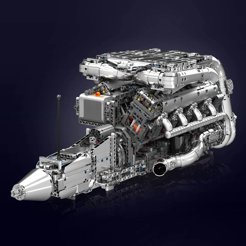 Mould King 10168 V8 Tmin-Turbo Engine