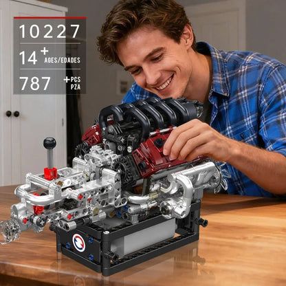 Mould King 10227 V8 Engine - Motorized Building Block Kit