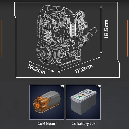 Mould King 10215 Supercar Engine